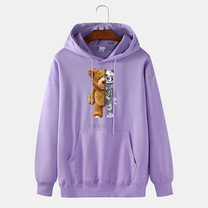 เสื้อฮู้ดผู้ชายแบบสวมหัว ผ้าฟลีซสั่งทำพิเศษ 100% ผ้าฝ้าย สีพื้น สไตล์ลำลองสำหรับฤดูหนาว สไตล์สตรีท ผู้ผลิตแบบ OEM ODM - Product Image 6