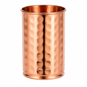 Ensemble de gobelets martelés en cuivre pur, verres à eau ayurvédiques faits à la main pour le bien-être holistique et le soutien immunitaire - Product Image 5