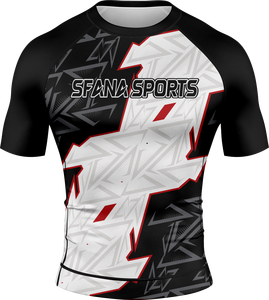 Rashguard léger à manches courtes pour homme avec compression pour le MMA, le grappling et les séances d'entraînement en salle de sport - Product Image 3