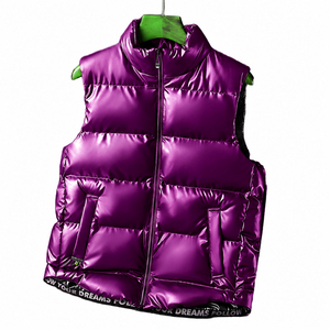 Custom OEM <b>Men</b> Loose Fit Hooded Puffer <b>Vest</b> <b>Thermal</b> Reflective Lining Bodywarmer - Product Image 5