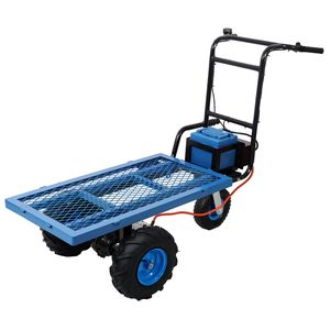 Carrello Elettrico da Giardino con Motore 24V DC 700W, Capacità di Carico 300 Kg, con Manico in Metallo - Product Image 3
