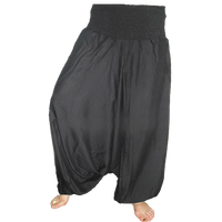 Pantalon Harem Premium Patch Lune Streetwear Coupe Ample Unisexe 100% Fibre de Bambou Écologique Respirant Anti-Boulochage Taille Élastique