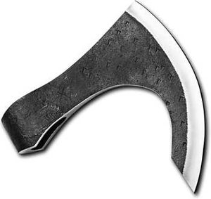 High Quality Industrial Stainless Steel Damascus Flat Backed Handmade Pizza Cutter <b>Axe</b> Head 2 2/5-Inch Rose <b>Wood</b> Handle OBM - Product Image 3