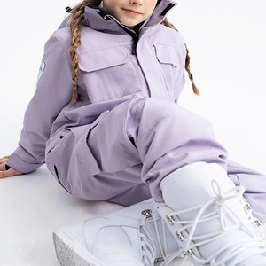 Winter Wear Boys Light Blue Ski <b>Jumpsuit</b> Hooded Waterproof Snow Wear With Zipper Closure And Synthetic Insulation For Children - Product Image 6