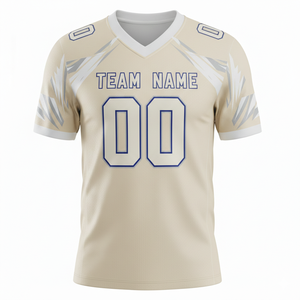 เสื้อฝึกซ้อมอเมริกันฟุตบอลแบบกำหนดเองสำหรับผู้ใหญ่ แขนสั้น ระบายอากาศได้ดี มีไซส์พลัส คอวี ผลิตจากโพลีเอสเตอร์ 100% - Product Image 3