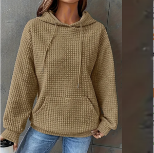 Sweat-shirt à capuche pour femme en coton 100% imprimé, design personnalisé du Pakistan, épais, épaules tombantes, respirant - Product Image 1