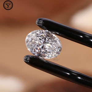 SHREERAJ SOLITAIRE Diamants de laboratoire naturels 100% véritables, taille ovale portugaise, 2 carats, couleur DEF, clarté VVS2/VS1, excellente qualité IGI - Product Image 1