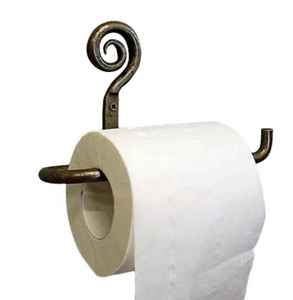 Porte-papier toilette moderne en chrome, support mural argenté, anneau porte-serviettes, accessoire de salle de bain minimaliste en acier inoxydable - Product Image 5