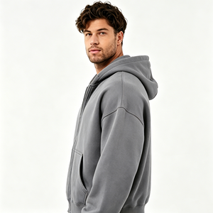 Sudadera con Capucha Personalizada con Pedrería, 100% Algodón, Unisex, Sólida, de Invierno, Holgada, con Bolsillos, Transpirable, 550 Gramos, Gruesa - Product Image 5