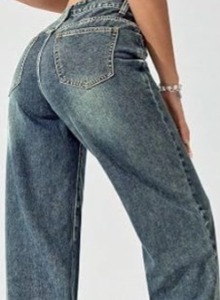 Women's Sexy Knee Length Denim Jeans-<b>Boot</b> Cut Mid Waist Vintage Style Cotton Material Multiple Colors - Product Image 6