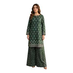 Ensemble de 2 pièces en tissu lawn imprimé de qualité supérieure pour femmes, collection été, vêtements indiens et pakistanais, tenue légère pour tous les jours - Product Image 1