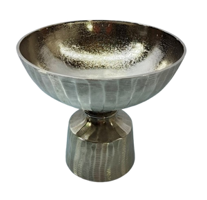 Frutero de Lujo con Pedestal de Metal Dorado, Acabado de Latón Texturizado, Centro de Mesa Decorativo para Hogar, Hotel, Boda - Product Image 2