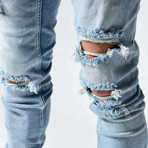 Custom Designers Men Ripped Skinny <b>Stretch</b> <b>Denim</b> Pants Hot Sale Slim Fit Men's Jeans Pants - Product Image 5