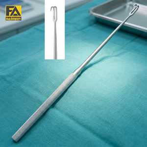 MICRO CROCHET DOUBLE BROCHE et crochet de peau (mâchoires pointues, 2mm, larges) Micro Crochet Instruments de chirurgie plastique CE ISO approuvé - Product Image 2