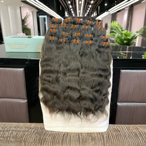 Proveedores al por mayor 100% mechones de cabello humano Marrón y Rubio alineados con cutícula virgen Remy India sin procesar - Product Image 1