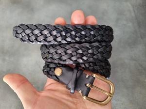 Ceinture en cuir véritable de 1,5 pouce avec logo personnalisé, sangle à cliquet, boucle à verrouillage automatique, produit personnalisable - Product Image 3