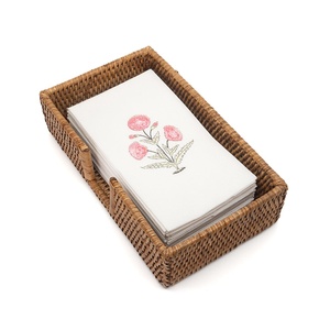 Rattan napkin holder rectangle basket for napkins storage ramadan festival table decorations - Product Image 6