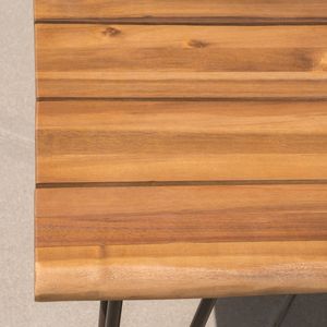 Table basse ZION INDUSTRIAL en bois et métal – Mobilier de patio élégant pour l'amusement en extérieur - Product Image 5