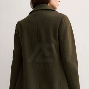 Abrigo Largo de Invierno para Mujer, Mezcla de Lana, Grueso y Cálido, Cómodo, Informal y a la Moda - Product Image 5