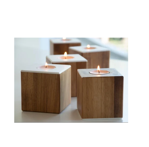 Support à bougies en bois tendance, qualité supérieure, décoration de salon, porte-bougie en bois - Product Image 6