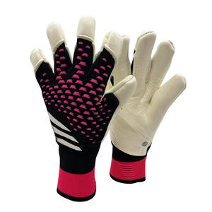 Goalkeeper Gloves Black With Neon Green Accents Full Finger Non Slip Breathable Adjustable Wrist <b>Strap</b> Unisex - Product Image 2