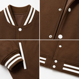 Custom Chenille Patch Varsity <b>Jacket</b> With Wool Body And <b>Leather</b> Sleeves Personalized Embroidered Letterman <b>Jacket</b> For Teams - Product Image 6