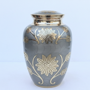 Urna de Cremación de Aluminio Personalizable Estilo Americano en Color Blanco Perla, Recipiente para Cenizas de Adultos, Recuerdo para Funerales, 10 Pulgadas - Product Image 3