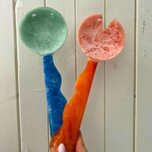 Accesorios de Cocina al por Mayor: Cuchara para Ensalada de Resina Antiadherente con Mango de Espejo, Desechable, para Mezclar Frutas y Verduras - Product Image 5