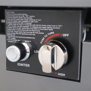 Tavolo con Braciere da Esterno in Acciaio, 63,5 cm (H) x 106,7 cm (L), con Coperchio, Braciere Resistente per Uso Esterno - Product Image 2