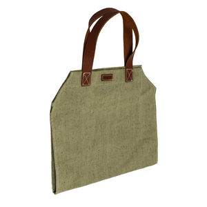 Bolsa grande de lona y cuero para transportar leña, bolsa de lona encerada resistente para troncos, portaleños de cuero. - Product Image 4