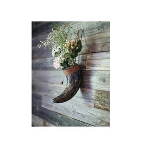 Handmade Rustic Decorative Antique Buffalo Horn Flower <b>Vase</b> <b>Set</b> Natural Horn in Two Sizes - Product Image 6