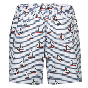 Easy Wear High Demanding Vintage Knitted Men Discharge Printed <b>Waterproof</b> Breathable Quick Dry Washable Elastic Waist <b>Shorts</b> - Product Image 3