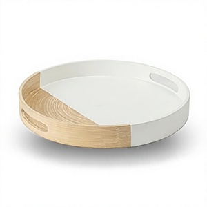 Bandeja Redonda de Bambú Lacado Ecológica, con Diseño Personalizado, Ideal para Servir, Decoración de Mesa, Platos y Regalos - Product Image 5