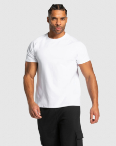 T-shirt pour homme coupe classique col rond - Coton extensible et élasthanne respirant anti-boulochage style urbain 220g - Product Image 5