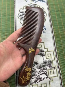 Peigne en bois de haute qualité avec manche, finition lisse, pour la croissance des cheveux et le lissage de la barbe, idéal pour offrir, prix de gros - Product Image 3
