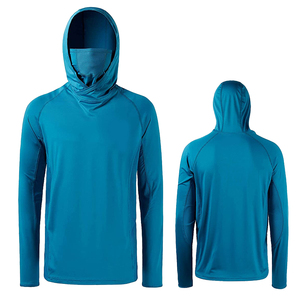 Camiseta de Pesca con Capucha de Manga Larga Unisex, Absorbe la Humedad, Secado Rápido, Protección UV, Color Verde Sólido, para Adultos - Product Image 6