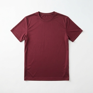 เสื้อยืดกีฬาโพลีเอสเตอร์แห้งเร็วแบบเรียบ OEM ODM รับทำโลโก้ เสื้อยืดออกกำลังกายฟิตเนสสำหรับผู้ชาย - Product Image 5