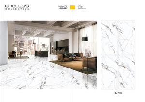 Venta al por Mayor de Baldosas de Porcelana de Diseño Moderno de 600x1200 mm, 60x120 cm, Brillantes, de 8 mm de Grosor, Materiales de Construcción para Interiores para Uso en Apartamentos - Product Image 3