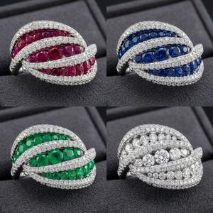 Anillos de Rubelita en Oro Blanco Sólido de 18k de Alta Calidad, Diseño Clásico Único, Excelente Acabado, para Compromiso - Product Image 5