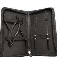 Kit d'extension de cheveux professionnel en acier inoxydable et plastique, avec logo personnalisé imprimé, haute qualité, durable, mini-ensemble de salon, pinces incluses
