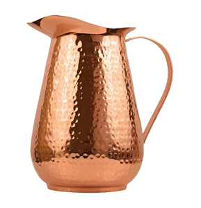 Handcrafted Eco-Friendly Copper Water Pitcher Cover Handle Healthy <b>Drinking</b> Classic Home Dining Outdoor Restaurant Wedding Use - Product Image 2