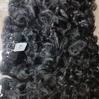 Extensions de cheveux humains bouclés Remy indiens, double trame machine, pointes pleines, cheveux non traités pour salon