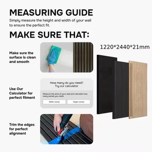 1220*2420mm Modern Design Acoustic Curved Soundproof Panel 20mm Polyester Fiber Insulation Solid Wood MDF NRC 0.8 Waterproof - Product Image 6
