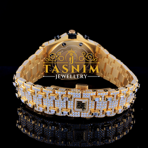 Premium Quality Custom <b>Mechanical</b> Stainless Steel Business Coin <b>Watch</b> Men Hip Hop Fashion Style Iced VVS Moissanite Glass - Product Image 3