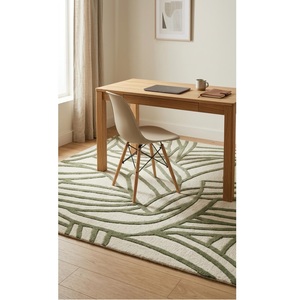 OEM Factory Natural Undyed Sheep Wool Geometric Handmade Anti-Slip Modern Carpet <b>Rug</b> for Cabin & Nursery From India Supplier - Product Image 1