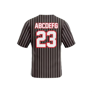 Custom Baseball Jersey Men's <b>White</b> Black Striped Custom Back Print Short Sleeve Regular Fit Adult All Seasons Breathable - Product Image 6