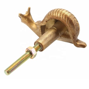 Poignées de tiroir décoratives en aluminium doré en forme d'escargot, très vendues, pour armoires de cuisine, chambres et commodes - Product Image 3