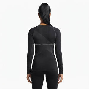 Camiseta Deportiva de Compresión de Manga Larga para Mujer, Absorbe la Humedad, para Gimnasio, Fitness, Running, Deporte, Venta al Por Mayor OEM - Product Image 2