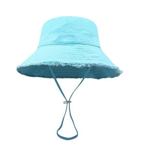 Bulk <b>Plain</b> Bucket Hats Custom Logo Embroidery Cotton Summer <b>Cap</b> UV Protection Outdoor Fishing Hat Unisex - Product Image 6