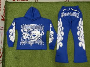 Trajes Deportivos para Hombre de Alta Calidad, Trajes Deportivos Resistentes para Correr, Joggers con Bordado para Hombre, Traje Deportivo Personalizado con Efecto Desgastado - Product Image 3